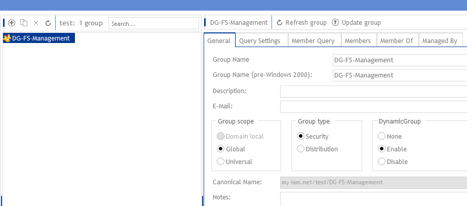 DynamicGroup: Activate the dynamic group