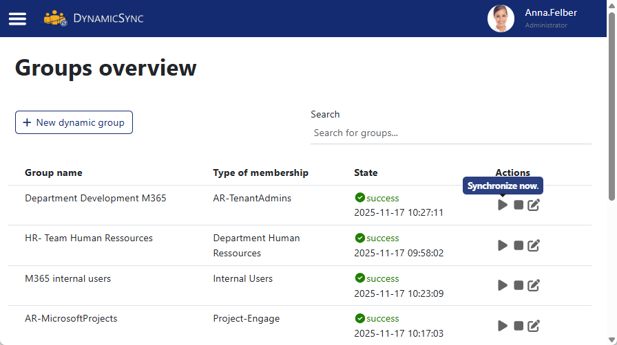 DynamicSync synchronizes all group types in Entra ID. DynamicSync synchronizes all group types in Entra ID.
